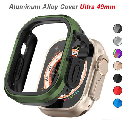 Aluminum Alloy Case for Apple Watch ultra 2 Series 9 8 7 6 5 4 3 2 1 SE