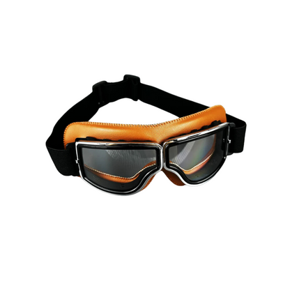 Vintage Leather Motorcycle Goggles