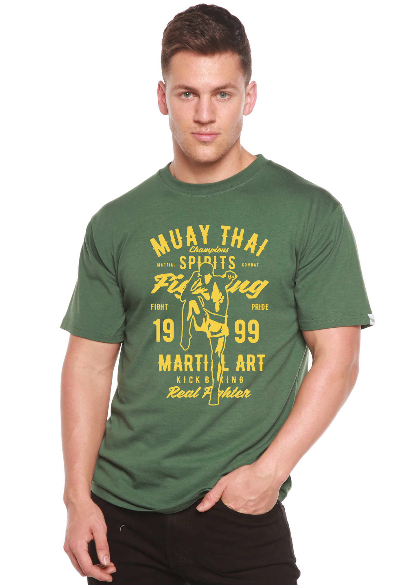 Muay Thai Spun Bamboo® Men's Bamboo Viscose/Organic Cotton Short Sleeve Graphic T-Shirt