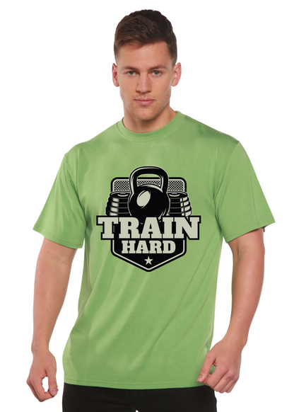 Train Hard Men's Bamboo Viscose/Organic Cotton Short Sleeve Graphic T-Shirt