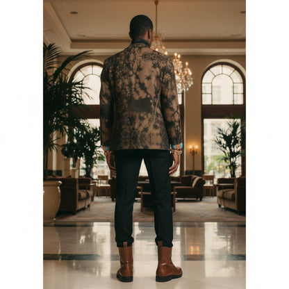 Oxidation Wash Cotton Men's Blazer Jacket