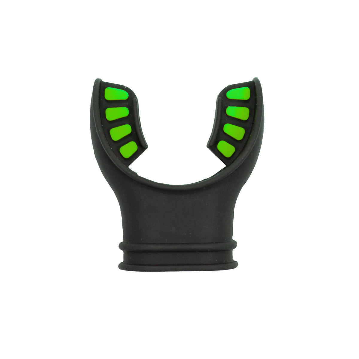 Scuba Diving Black Silicone Octopus Snorkel Mouthpiece Color Tab & Regulator Tie