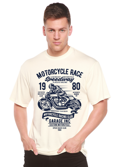 Motorcycles Race Men's Bamboo Viscose/Organic Cotton Short Sleeve Graphic T-Shirt