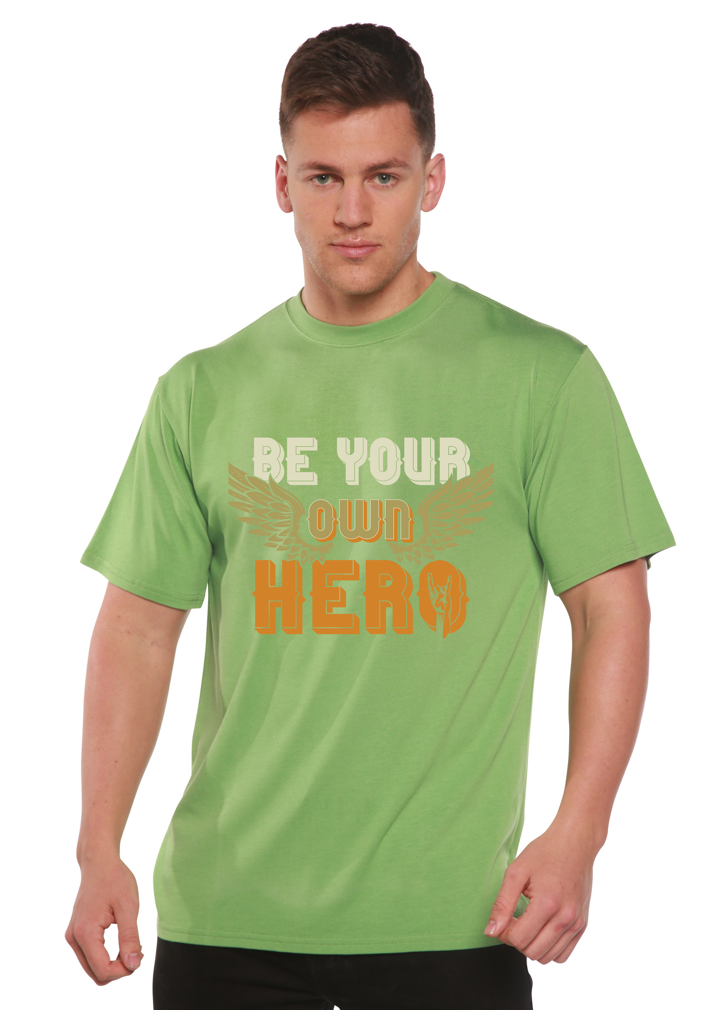 Be Your Own Hero Men's Bamboo Viscose/Organic Cotton Short Sleeve Graphic T-Shirt