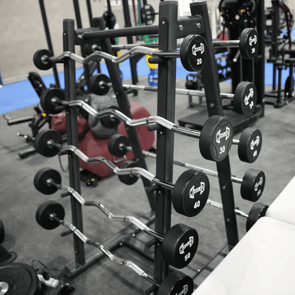 Pro Urethane Barbell Set(Straight or Curl) - 20 to 110 lbs (Barbell Set Only) - Muscle D Fitness - Premium Quality Urethane Barbell Set