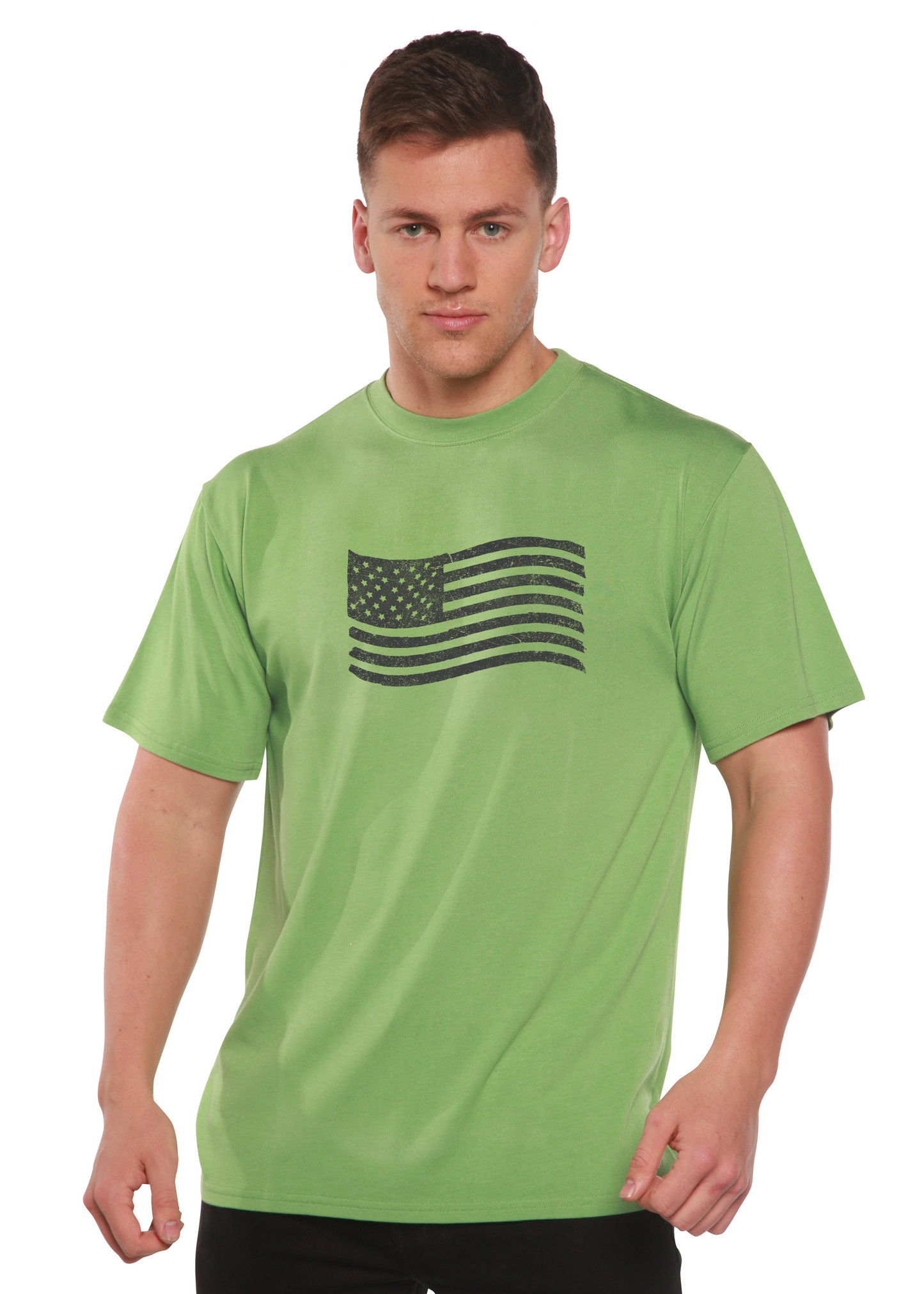 American Flag Men's Bamboo Short Sleeve Graphic T-Shirt