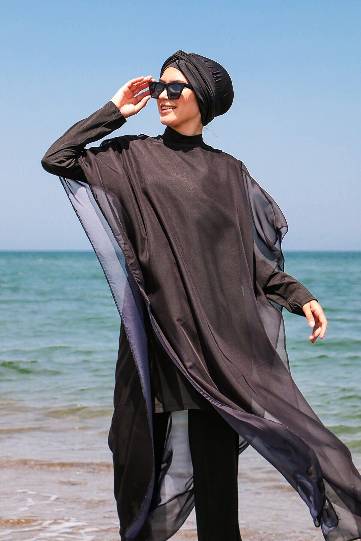 Black Pareo Kimono P2110