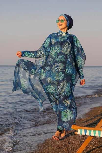 Navy Pareo Kimono P2106