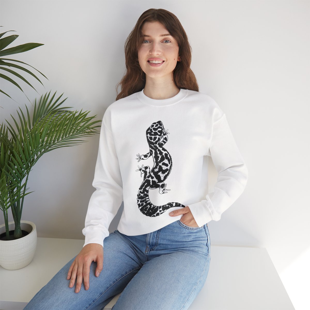 Inked Leopard Gecko Classic Crewneck Sweatshirt