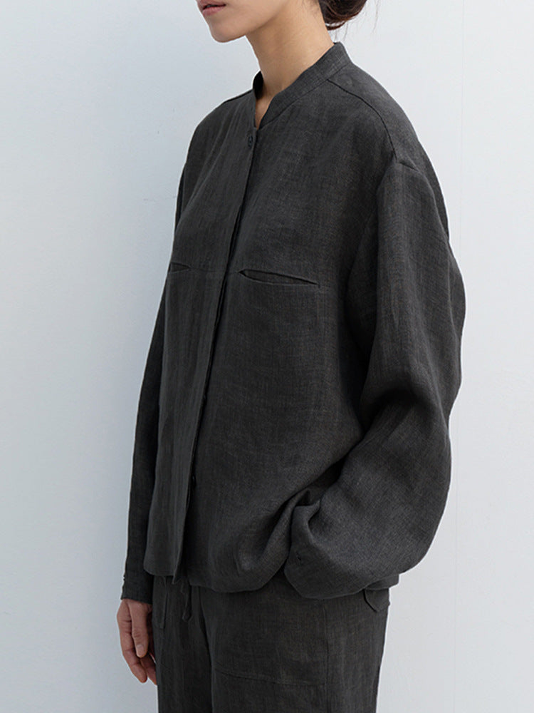 The Natural Edit – Pure Linen Pocket Shirt