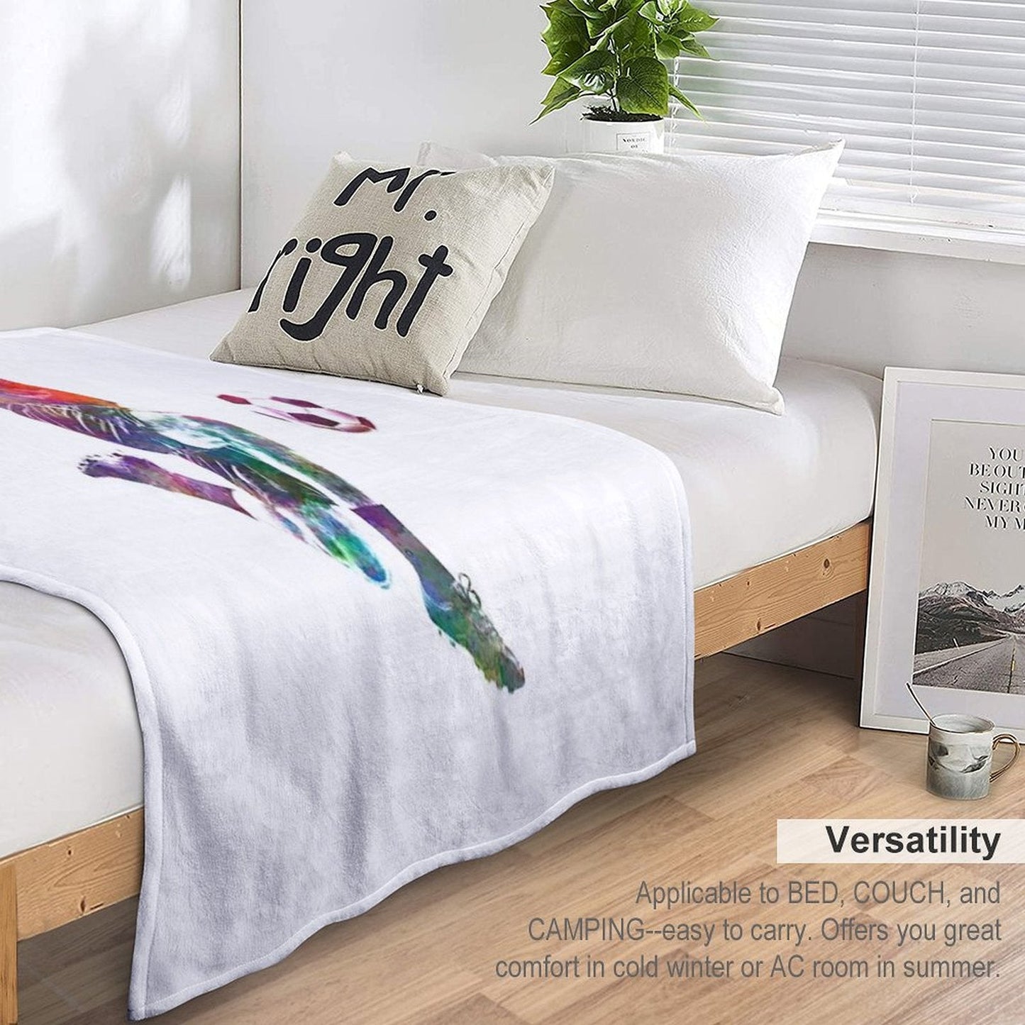 Man Soccer Football Player 09 Throw Blanket