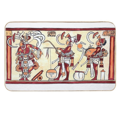 Mayan Pottery 02  Slip-Resistant Bath Mat