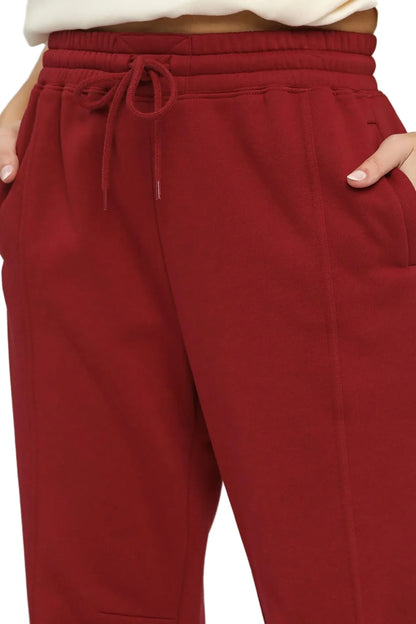 Fleece Jogger Pants with Drawstring