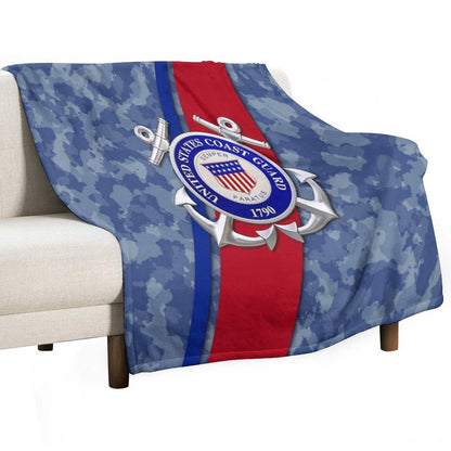 US Coast Guard Throw Blanket