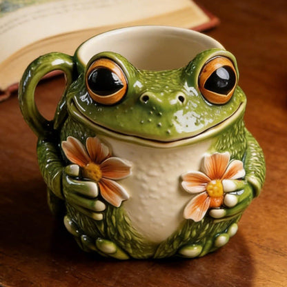 Garden Floral Tree Frog Mug