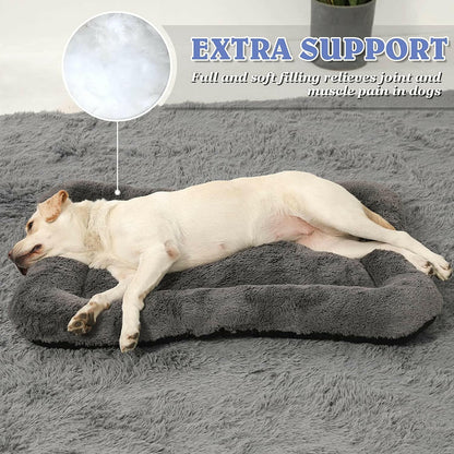 Large Dog Beds for Anxiety - Easy to Clean & Comforting