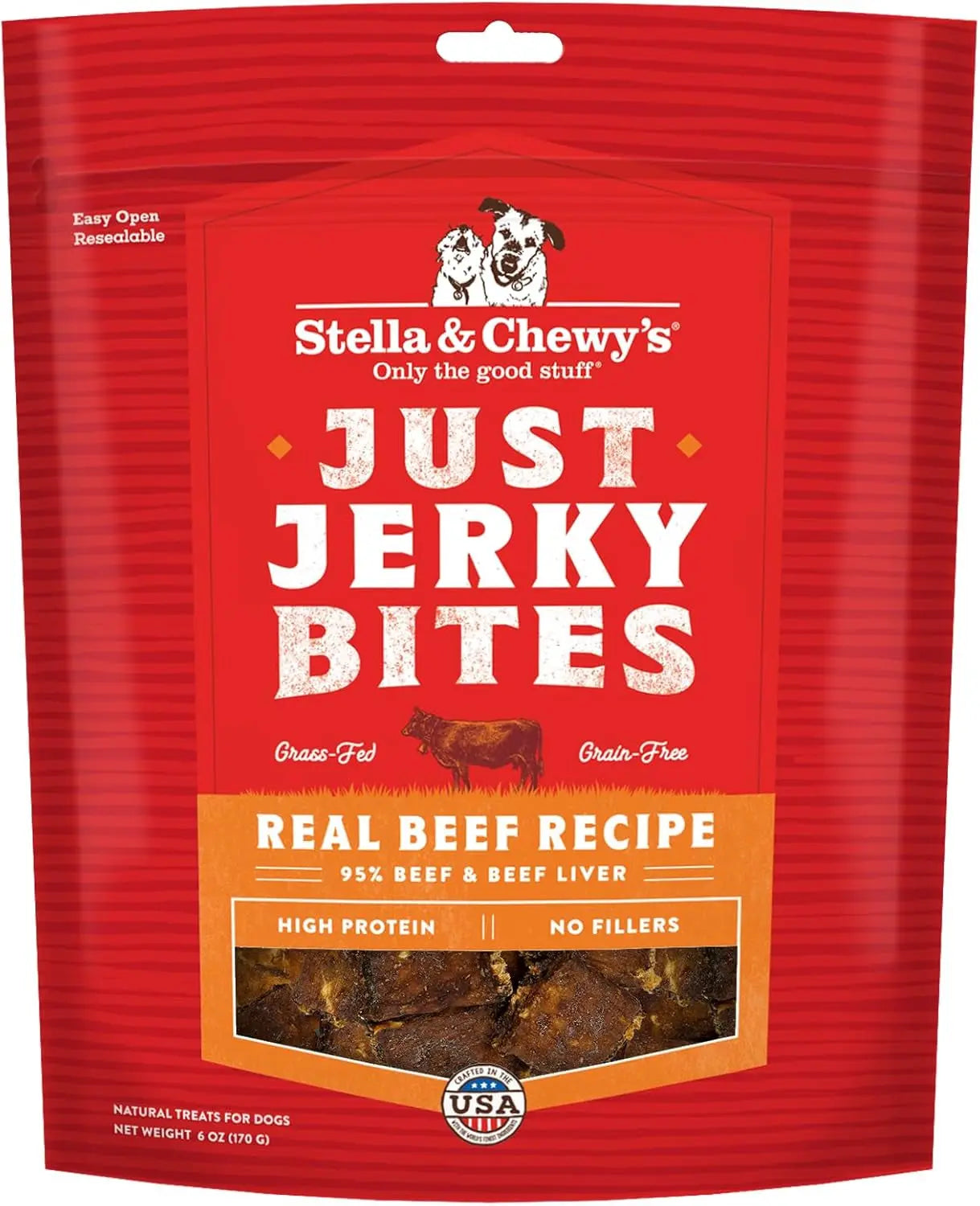 Premium Beef Jerky Dog Treats - 95% Real Meat Bites for Sensitive Stomachs
