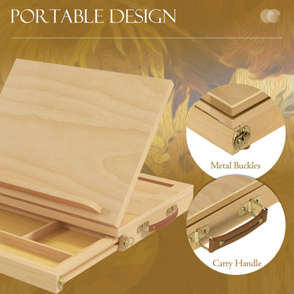 Vinsetto Portable Wooden Tabletop Easel Box