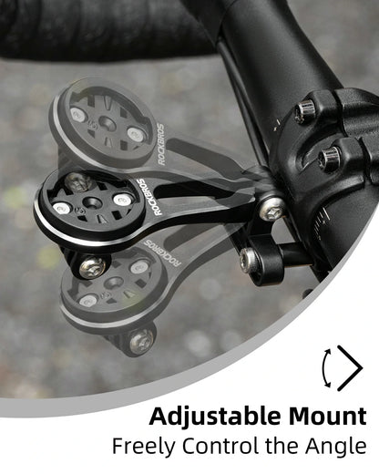 ROCKBROS Bike Computer Mount Out-Front Aluminum Integrated Bicycle Cycling Computer Mount