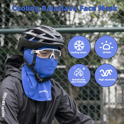 ROCKBROS Face Mask Cooling Neck Gaiter Breathable Face Covering Summer Balaclava