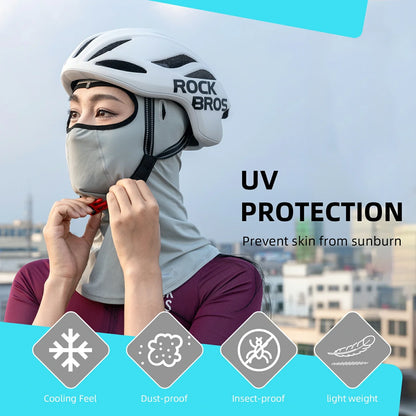 ROCKBROS Summer Balaclava Face Mask Cooling Neck Gaiter Breathable Face Covering