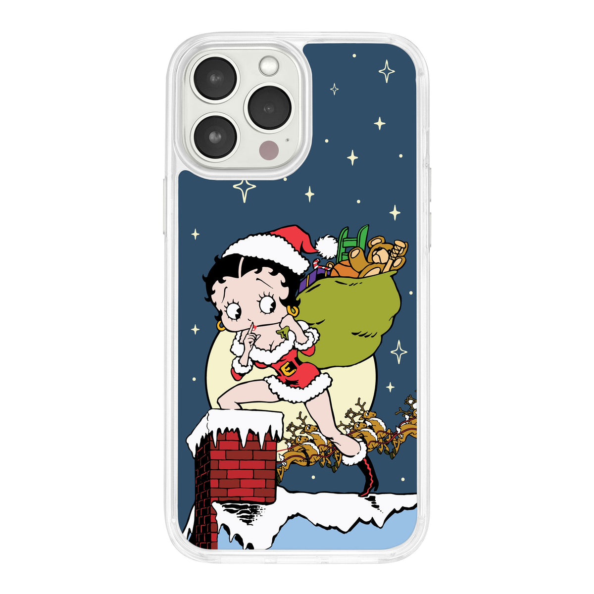 Betty Boop Happy Holidays HD Apple iPhone 13 Series Mag-Safe Phone Case