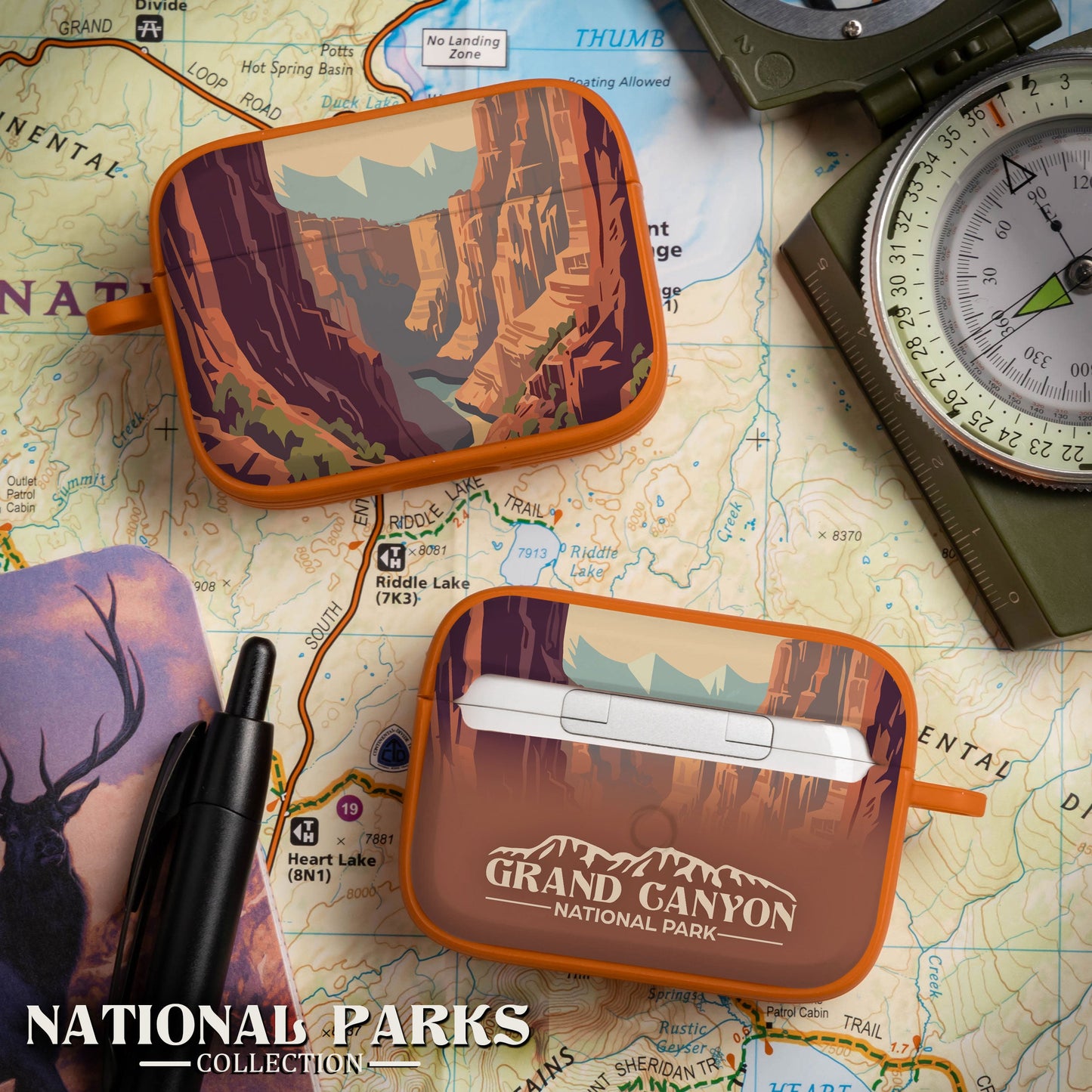 National Parks Grand Canyon HDX Apple Airpods Pro 1 & 2 Case Cover