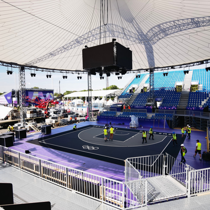 USA Enlio Official  3X3 Basketball Court – FIBA Certified – 25' x 25' – Club Kit