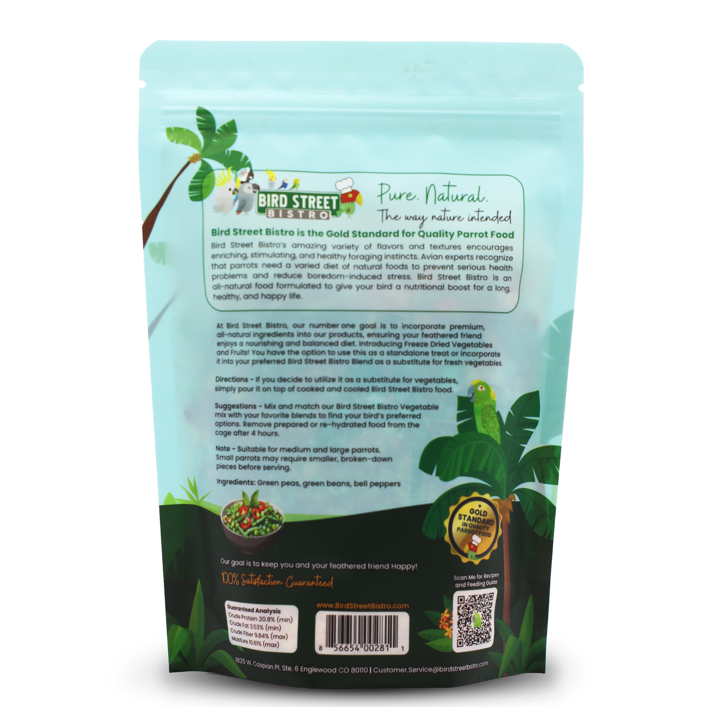 Peas & Bell Peppers Boost - Parrot Veggies Mix