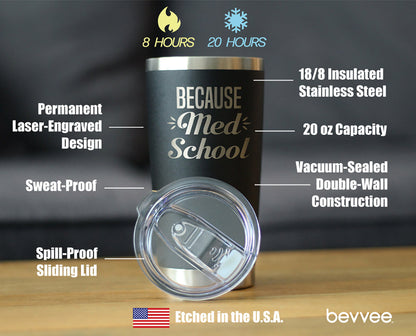 Because Med School - 20 oz Coffee Tumbler