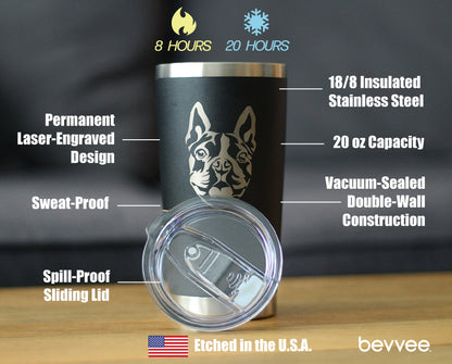 Boston Terrier Face - 20 oz Coffee Tumbler