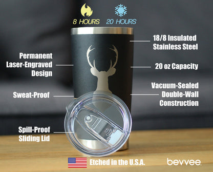 Deer Head - 20 oz Coffee Tumbler