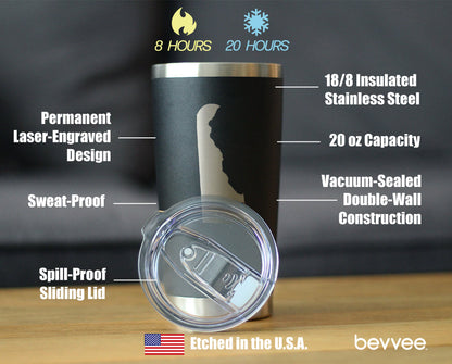 Delaware State Outline - 20 oz Coffee Tumbler