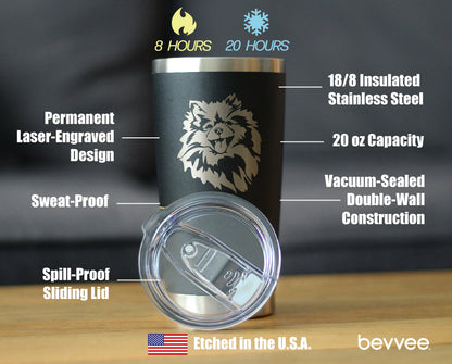 Pomeranian Face - 20 oz Coffee Tumbler
