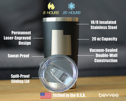 Utah State Outline - 20 oz Coffee Tumbler