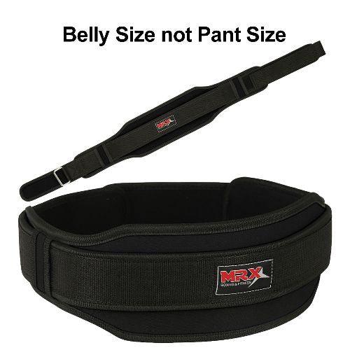 MRX Weight Lifting Belt With Double Back Support Bodybuilding Gym Training Belt 5" Wide All Sizes - Triathlete Store