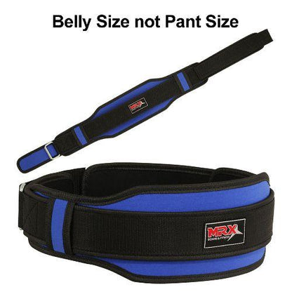MRX Weight Lifting Belt With Double Back Support Bodybuilding Gym Training Belt 5" Wide All Sizes - Triathlete Store