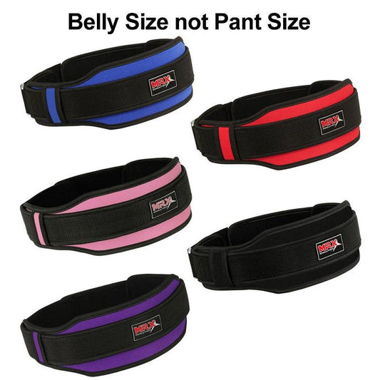 MRX Weight Lifting Belt With Double Back Support Bodybuilding Gym Training Belt 5" Wide All Sizes - Triathlete Store