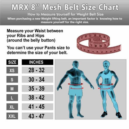 Weight Lifting Belt For Gym Workout 8" Wide - Lumber Back Support All Sizes - Triathlete Store