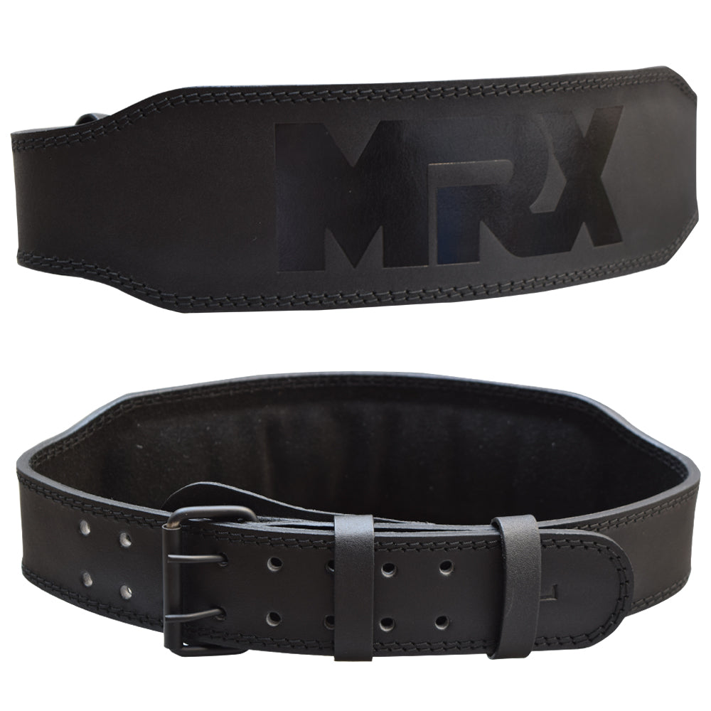 MRX Weight Lifting Belt Leather 4 Inches Wide Back Support Powerlifting Belts for Men Women - Triathlete Store