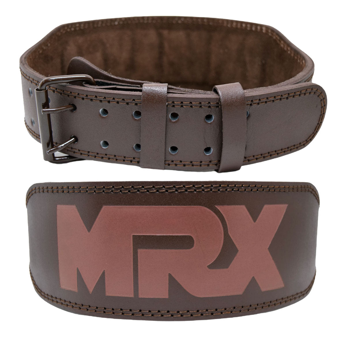 MRX Weight Lifting Belt Leather 4 Inches Wide Back Support Powerlifting Belts for Men Women - Triathlete Store