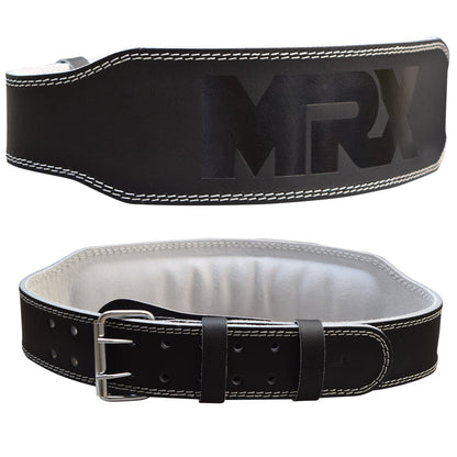 MRX Weight Lifting Belt Leather 4 Inches Wide Back Support Powerlifting Belts for Men Women - Triathlete Store