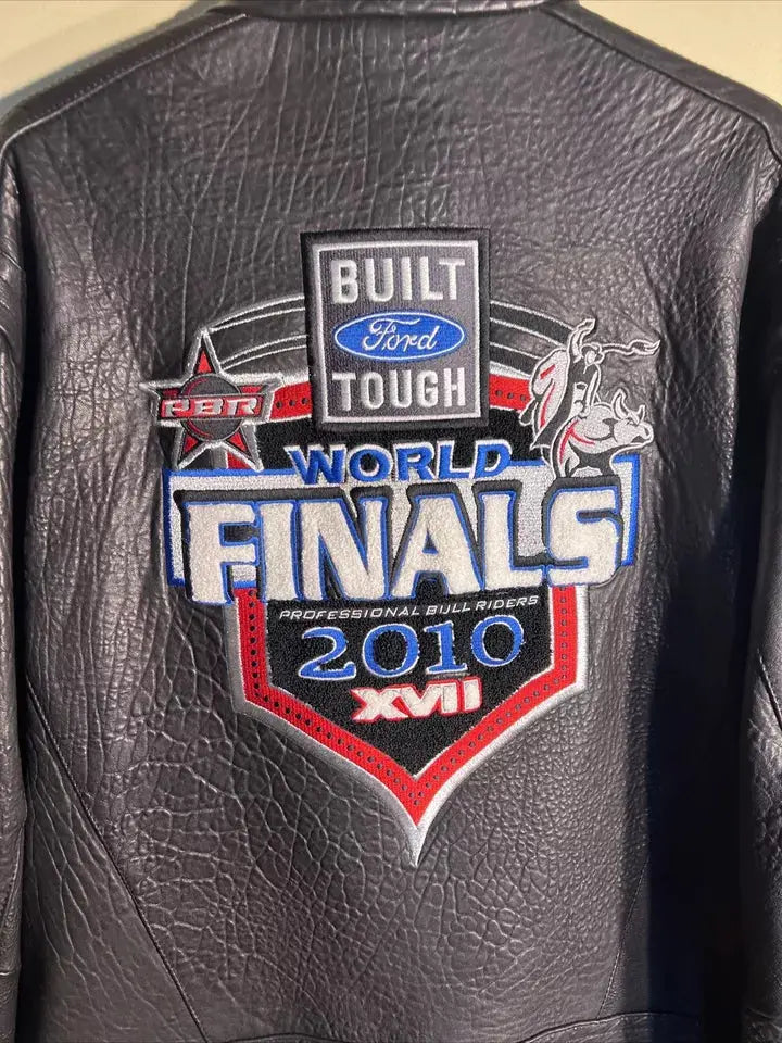 2010 PBR World Finals Bull Riding Leather Jacket