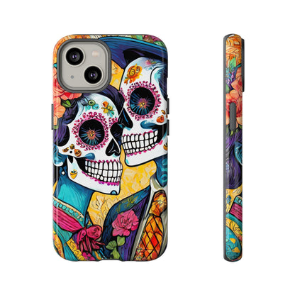 Loving Sugar Skull Couple Tough Phone Case