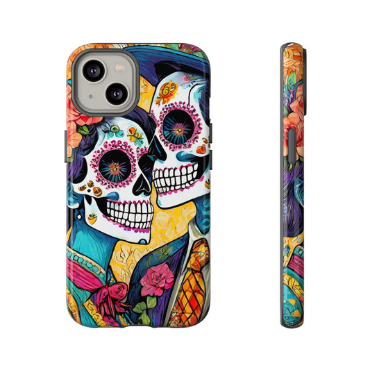Loving Sugar Skull Couple Tough Phone Case