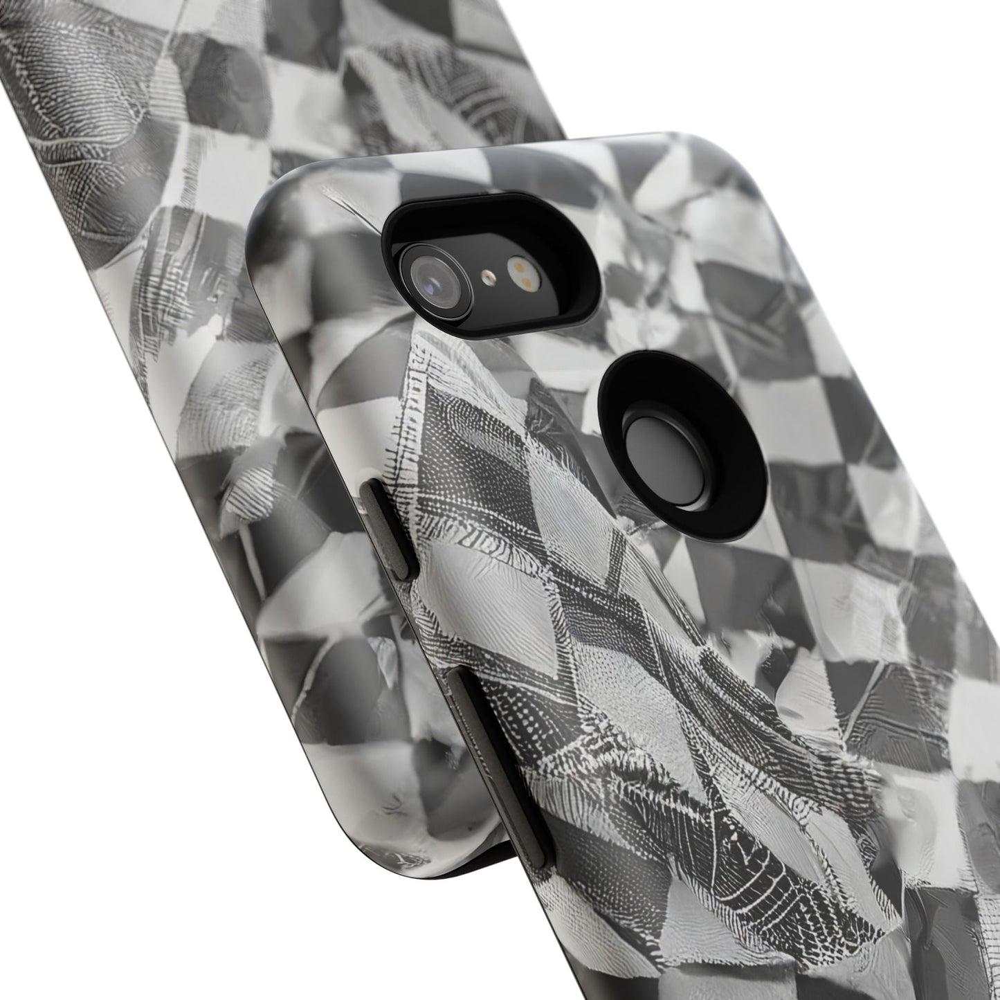 Abstract Checker Print Tough Phone Case