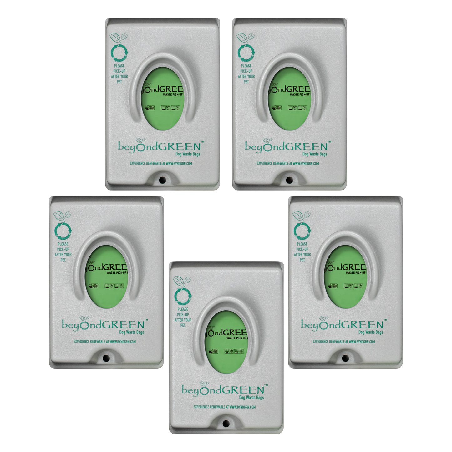 beyondGREEN Single-Pull Dog Waste Bag Dispenser – Wall/Pole Mount – Compatible with Single-Pull Header Packs – Heavy-Duty Construction