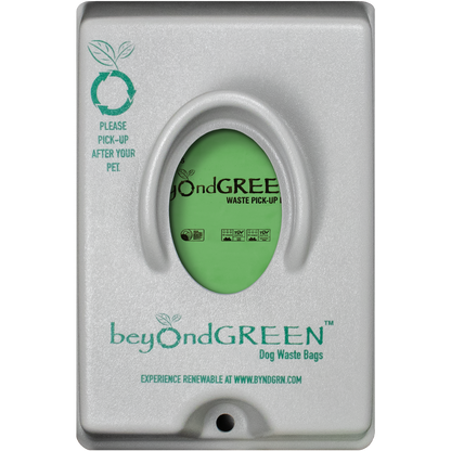 beyondGREEN Single-Pull Dog Waste Bag Dispenser – Wall/Pole Mount – Compatible with Single-Pull Header Packs – Heavy-Duty Construction