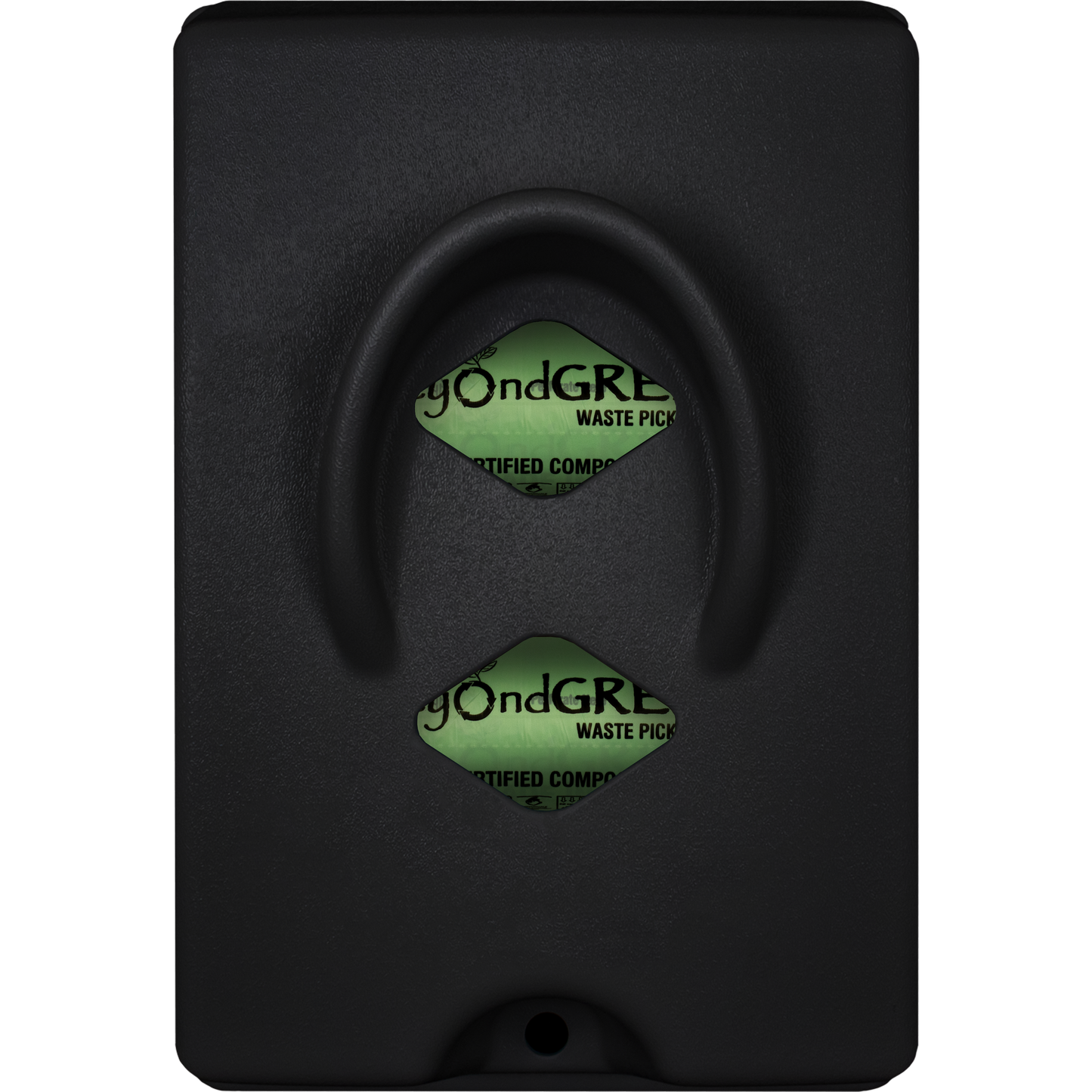 beyondGREEN Dog Waste Bag Dispenser – Wall & Pole Mount – Standard Roll Compatible, Front-Load