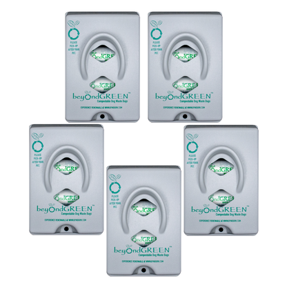 beyondGREEN Dog Waste Bag Dispenser – Wall & Pole Mount – Standard Roll Compatible, Front-Load